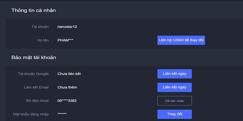 Khi đăng ký tài khoản, hệ thống yêu cầu phải ghi nhớ mật khẩu